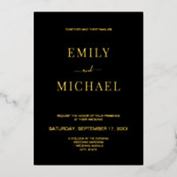 Elegant Modern Black and Gold Wedding