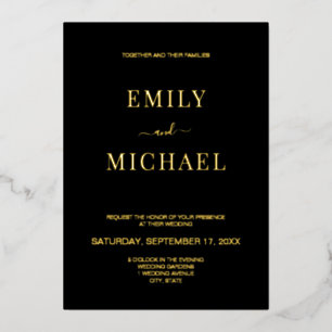 Elegant Modern Black and Gold Wedding