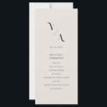 Elegant Modern Black and Ivory Wedding Program<br><div class="desc">Modern wedding programs with elegant minimalist design in black and ivory colour.</div>