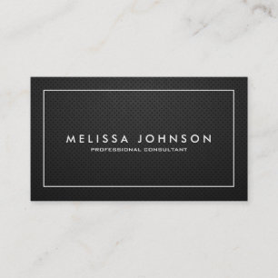Elegant & Modern Black and Silver Professional Business Card