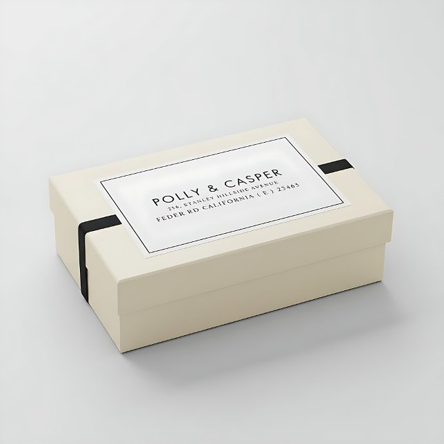  Elegant modern black and white return address lab (Creator Uploaded)