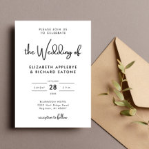 Elegant & Modern Black and White Wedding