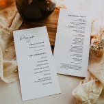 Elegant & Modern Black and White wedding program Programme<br><div class="desc">A modern typography and a classic black and white theme for your wedding stationery: choose this simple and elegant wedding suite. Fully customisable: you can change the background as well as the text colour as you like.</div>