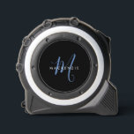 Elegant Modern Black Blue Script Monogram 1<br><div class="desc">Elegant Modern Black Blue Script Monogram design.  An elegant blue script monogram combined with a clean white san-serif font makes for a contemporary look.</div>