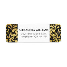 Elegant Modern Black & Gold Adress
