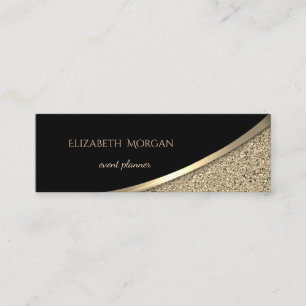 Elegant Modern Black, Gold Marble Mini Business Card