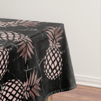 elegant modern black marble rose gold pineapple