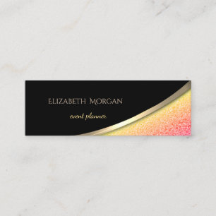 Elegant  Modern Black,Ombre Marble  Mini Business Card