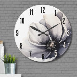 Elegant Modern Black White Floral<br><div class="desc">Cute and simple modern black and white flower wedding design. A classic but whimsical look with black, grey and cream coloured flowers with black fonts and modern lettering. Edit all of the text to your own information. You can even change out the background colour to anything you want! I also...</div>