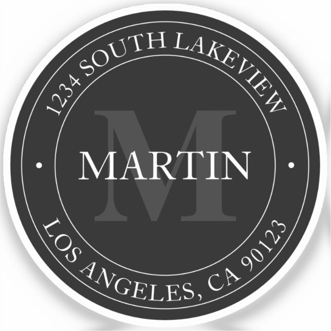 Elegant Modern Black White & Grey (Front)