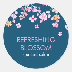 Elegant Modern Blossom Classic Round Sticker