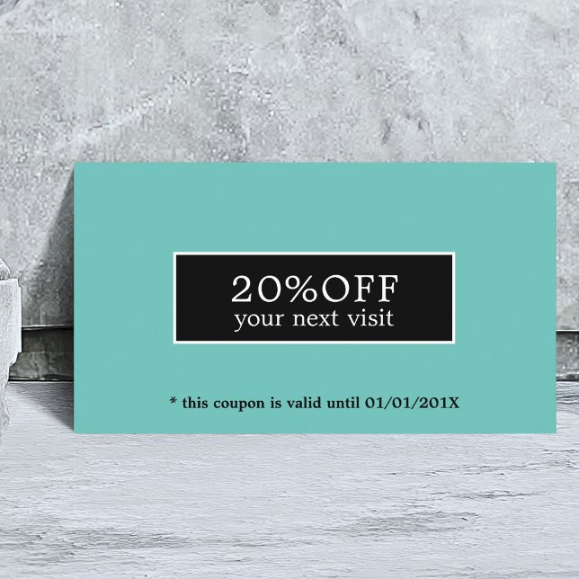 Elegant Modern Blue Grey Beauty Coupon (Creator Uploaded)