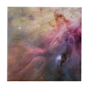 Elegant Modern Blue Pink Space Landscape Tile