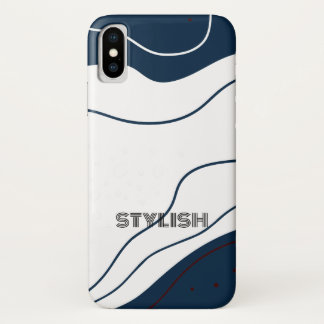 Elegant & Modern Blue & White Case-Mate iPhone Case