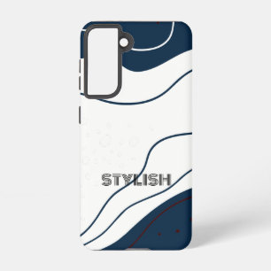Elegant & Modern Blue & White Samsung Galaxy Case