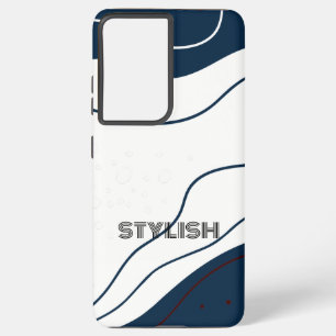 Elegant  & Modern Blue & White  Samsung Galaxy Case