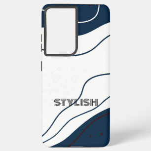 Elegant & Modern Blue & White Samsung Galaxy Case