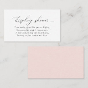 Elegant Modern Blush Pink Display Shower Enclosure Card