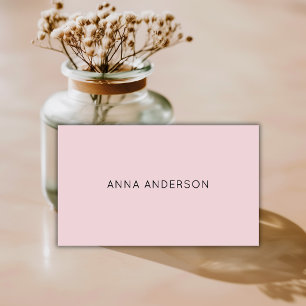 Elegant Modern Blush Pink Salon Beauty Spa Business Card