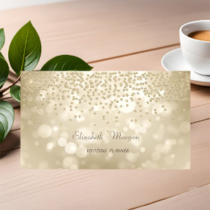 Elegant  Modern  Bokeh,Gold Diamonds Business Card