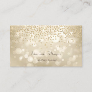 Elegant Modern Bokeh,Gold Diamonds Business Card