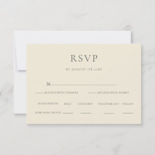 Elegant modern bold floral Wedding RSVP  Card