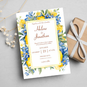Elegant Modern Botanical Floral Wedding Invitation