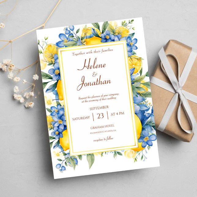 Elegant Modern Botanical Floral Wedding Invitation (Elegant Modern Botanical Floral Wedding Invitation)