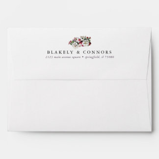 Elegant Modern Botanical Greenery Wedding Envelope
