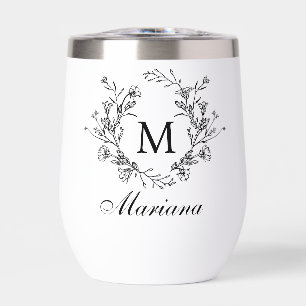 elegant modern botanical monogram minimalist