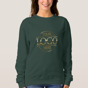 Elegant Modern Branded Business Dark Green Staff Sweatshirt