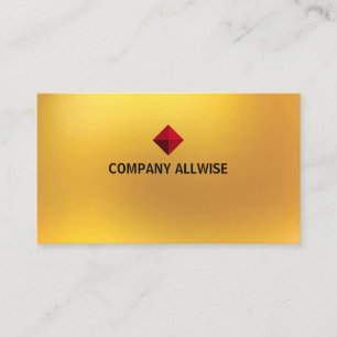 Elegant Modern Branded Gold  Metallic Look Business Card