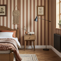 Elegant, Modern Brown Mocha Spanish White Stripes