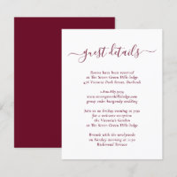 Elegant Modern Burgundy Wedding Details