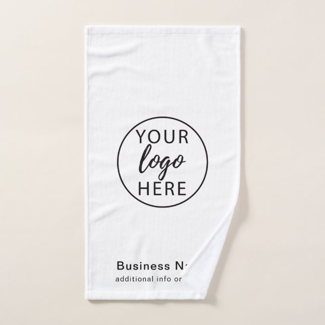 Elegant Modern Business Logo Custom Hand Towel (Hand Towel)