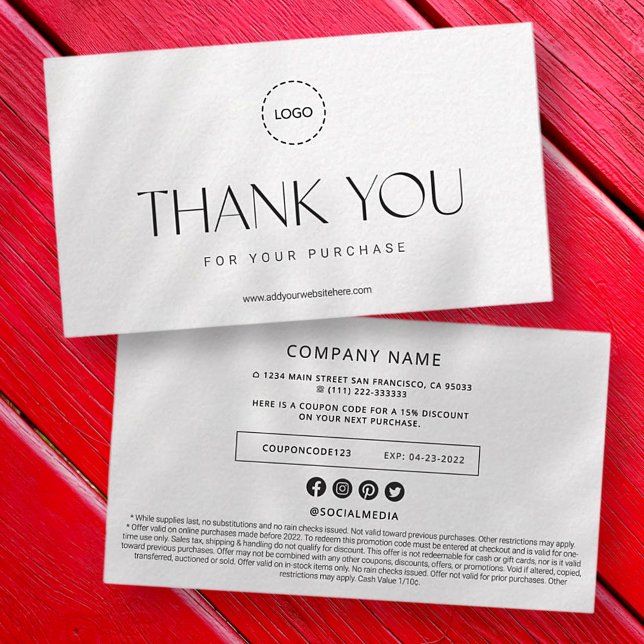 Elegant Modern Business Promo Coupon Ad Campaign Card (Creator Uploaded)