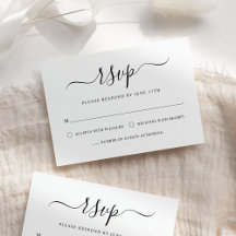 Elegant Modern Calligraphy Black & White Wedding