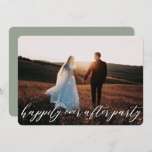 Elegant Modern Calligraphy Elopement Wedding Invitation