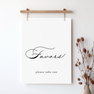Elegant Modern Calligraphy Favours Sign