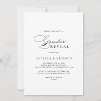 Elegant Modern Calligraphy Gender Reveal Party