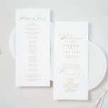 Elegant Modern Calligraphy Gold Wedding Program Programme<br><div class="desc">This elegant modern calligraphy gold wedding program is perfect for a rustic wedding. The simple and stylish design features classic and fancy script typography in gold.</div>