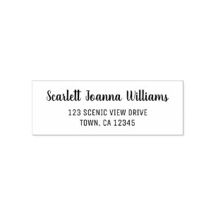 Elegant Modern Calligraphy Name Return Address Self-inking Stamp