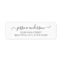 Elegant Modern Calligraphy Script Black Gray