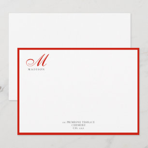 Elegant Modern Calligraphy Script Candy Red Card