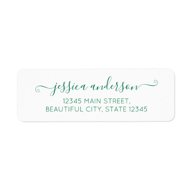 Elegant Modern Calligraphy Script Forest Green (Front)