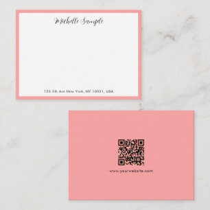 Elegant Modern Calligraphy Script Name QR Code Card