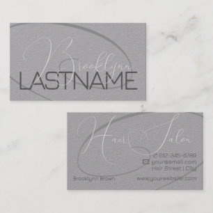 Elegant Modern Calligraphy Signature Hair Salon Business Card