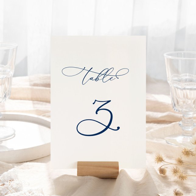 Elegant Modern Calligraphy Table 3 Wedding Number (Creator Uploaded)