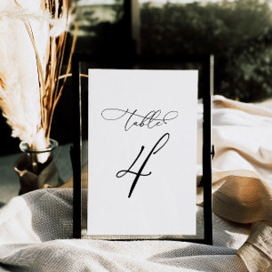 Elegant Modern Calligraphy Table 4 Wedding Number
