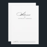 Elegant Modern Calligraphy Wedding Advice Card<br><div class="desc">This elegant modern calligraphy wedding advice card is perfect for a rustic wedding. The simple and stylish design features classic and fancy script typography in black and white. These cards are perfect for a wedding, bridal shower, baby shower, graduation party & more. Personalise the cards with the names of the...</div>